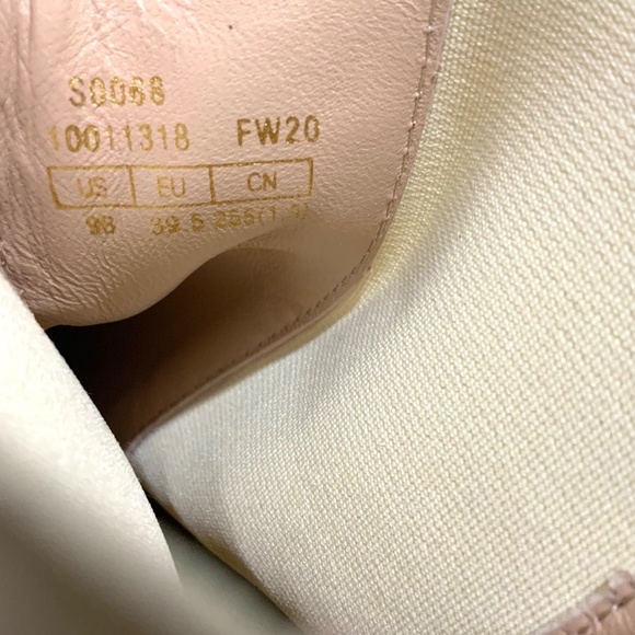 Stuart Weitzman Beige Leather Goring Lug Sole Wenda Almond Toe Block Heel Bootie - Picture 12 of 12